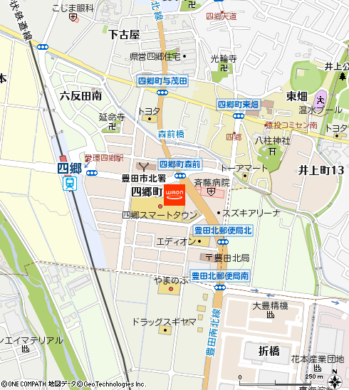 マックスバリュ豊田四郷店付近の地図